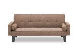 Sofa convertible into sofa bed includes two pillows (72"), Brown - Image 10