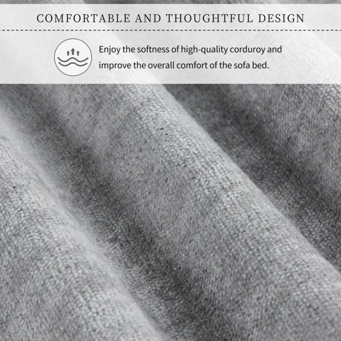 U_STYLE Convertible Soft Cushion Sofa Pull Bed for Two People - Image 22