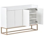 TREXM Modern Sideboard Elegant Buffet with Large Storage Space, White - Image 11