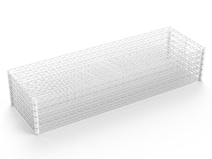 6 Tier Wire Shelving Unit  Height Adjustable with Wheels (6000 LBS NSF) White - Image 22