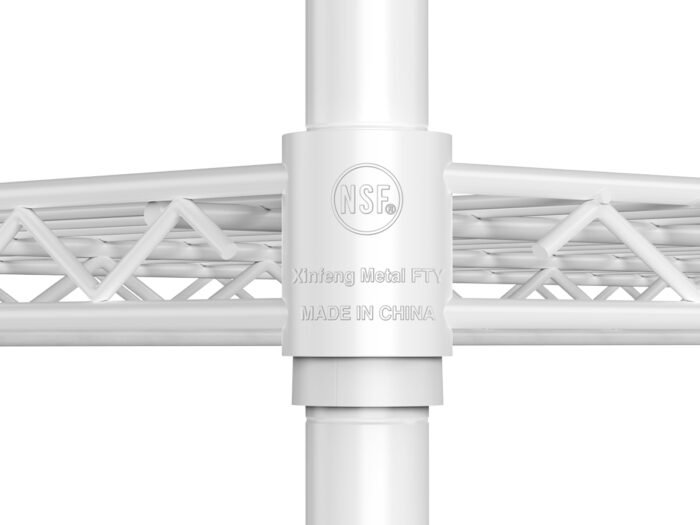 6 Tier Wire Shelving Unit  Height Adjustable with Wheels (6000 LBS NSF) White - Image 18