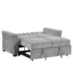 U_STYLE Convertible Soft Cushion Sofa Pull Bed for Two People - Image 11