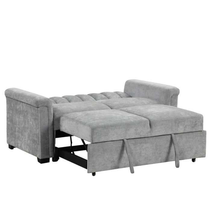 U_STYLE Convertible Soft Cushion Sofa Pull Bed for Two People - Image 11