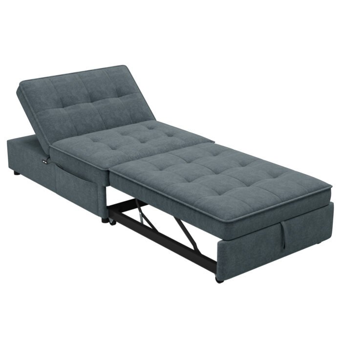 4 in 1 sofa bed multifunctional folding Ottoman bed with storage bag and USB port - Image 7