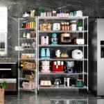 6 Tier Wire Shelving Unit  Height Adjustable with Wheels (6000 LBS NSF) White - Image 4