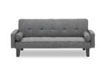 Sofa convertible into sofa bed includes two pillows (72"), Gray - Image 12