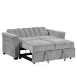 U_STYLE Convertible Soft Cushion Sofa Pull Bed for Two People - Image 12