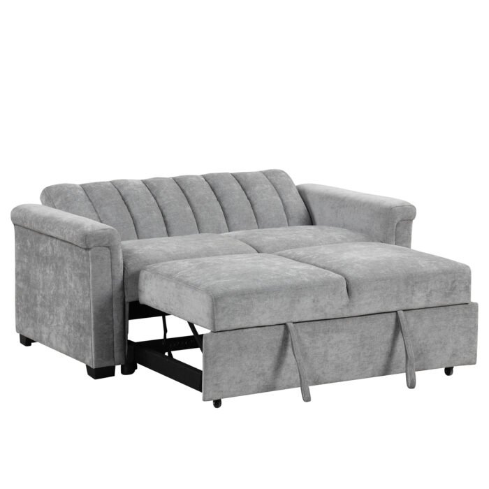 U_STYLE Convertible Soft Cushion Sofa Pull Bed for Two People - Image 12