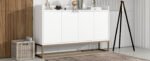 TREXM Modern Sideboard Elegant Buffet with Large Storage Space, White - Image 2