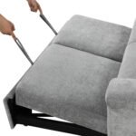 U_STYLE Convertible Soft Cushion Sofa Pull Bed for Two People - Image 20
