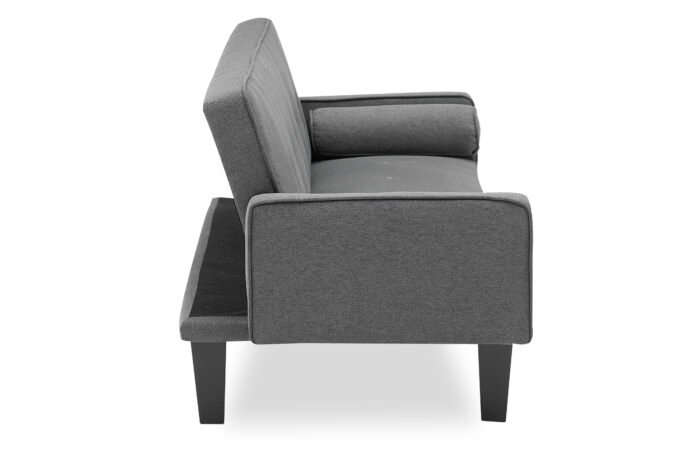 Sofa convertible into sofa bed includes two pillows (72"), Gray - Image 11