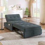 4 in 1 sofa bed multifunctional folding Ottoman bed with storage bag and USB port