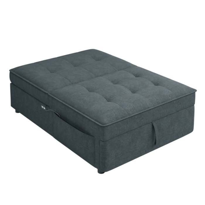 4 in 1 sofa bed multifunctional folding Ottoman bed with storage bag and USB port - Image 9