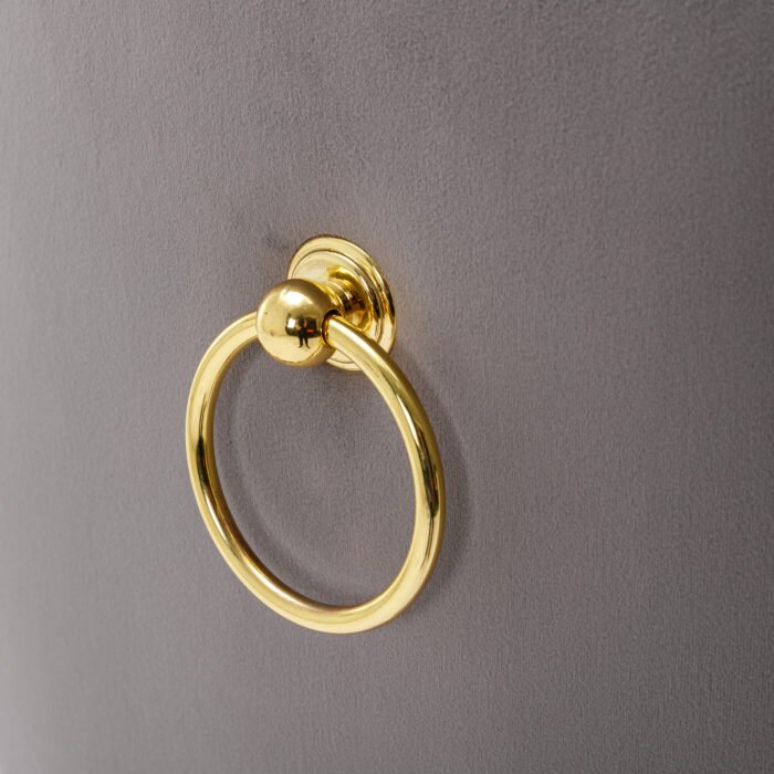 Thick gold rotating velvet bar stool with adjustable seat height and backrest (Set of 2) - Image 16