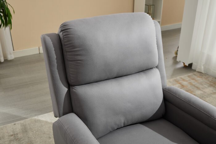 PU leather recliner massage chair with adjustable leg positions at the back - Image 17