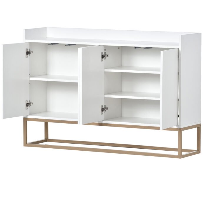 TREXM Modern Sideboard Elegant Buffet with Large Storage Space, White - Image 15