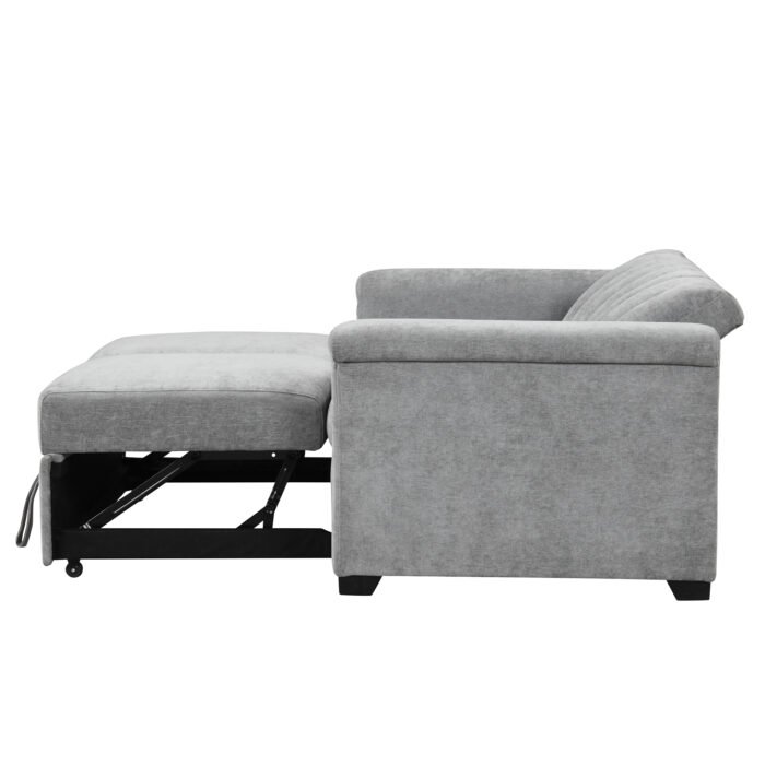 U_STYLE Convertible Soft Cushion Sofa Pull Bed for Two People - Image 17