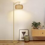 Arc Floor Lamp with 3 Color Temperatures LED with Remote Stepless Dimmable
