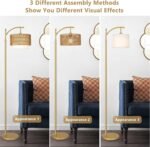 Gold Floor Lamps for Living Room with Remote Dimmable LED Bulb with 3 Colors - Image 6