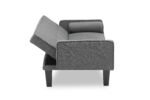 Sofa convertible into sofa bed includes two pillows (72"), Gray - Image 10