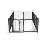 Outdoor 12 piece dog fence for small dog pets. Black - Image 13