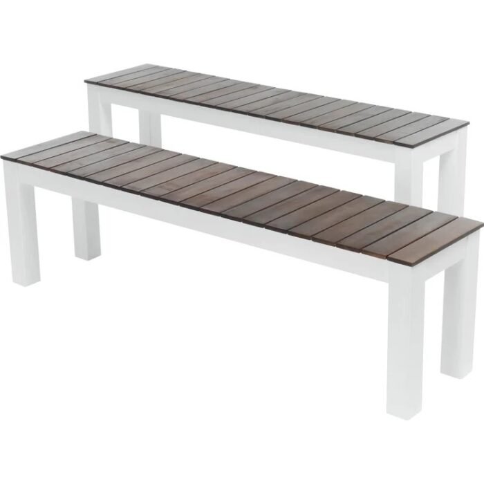 Bali Acacia Wooden Dining Bench（Set of 2） - Image 2
