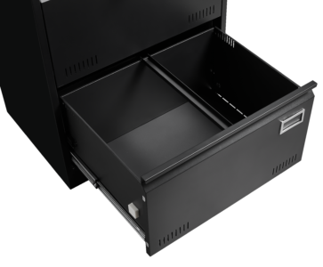 Filing Cabinet with 3 Drawer and Locking, Black - Image 2
