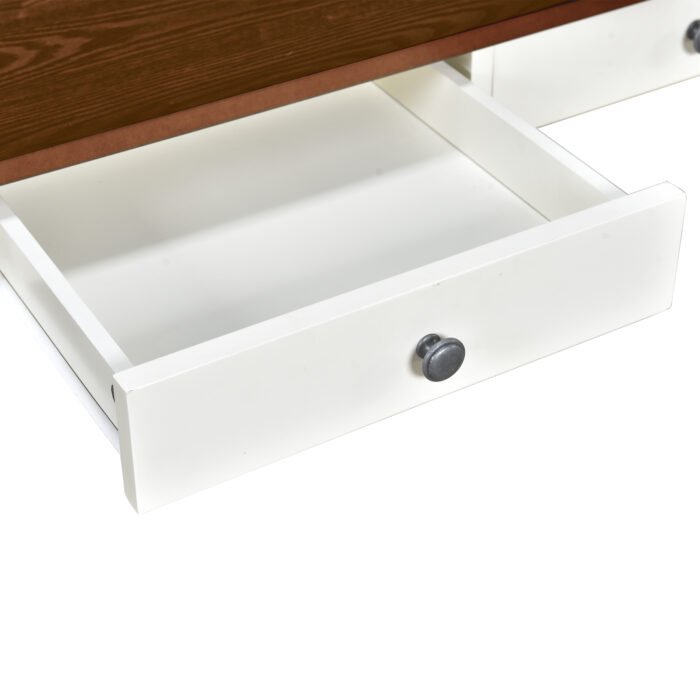 TOPMAX Mid-Century 6-Piece Wooden Dining Table Set with Drawer and Upholstered Chairs and Bench - Image 13