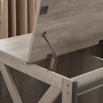 Dog Cage Crate Furniture with Sliding Barn Door Kennel with Flip-top Plate - Image 13