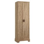 Storage Cabinet with Two Doors and Adjustable Shelf, Brown - Image 9