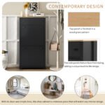 Entryway Organizer with 2 flip drawers and independent shoe rack with adjustable panel - Image 3