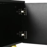 U-Can modern TV stand with a storage cabinet top marble pattern and circular stand (up to 75") - Image 11