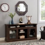 Contemporary TV Media Stand Modern Entertainment Console, Brown - Image 3