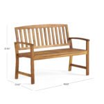 Loja Wooden Outdoor Bench - Image 6