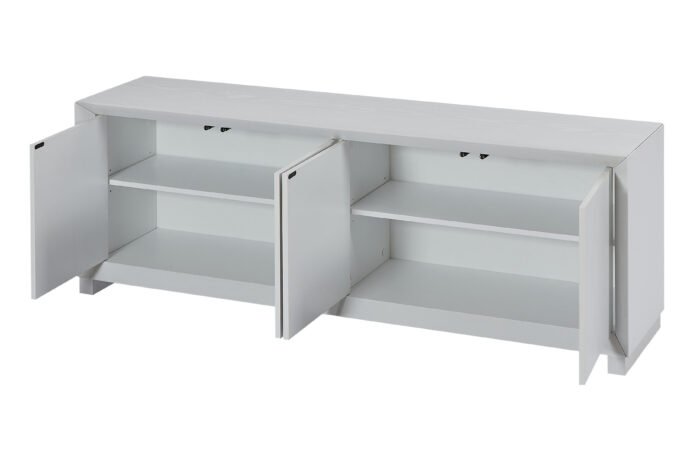 Modern style Side panel storage cabinet and TV stand, white - Image 9