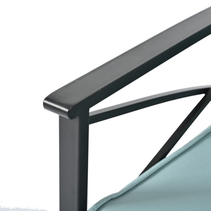 Patio Seasonal Outdoor Wicker Furniture Set with Black Metal Table - Image 27