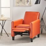 Recliner Push Back Chair for Elegant Home Décor Orange - Image 3
