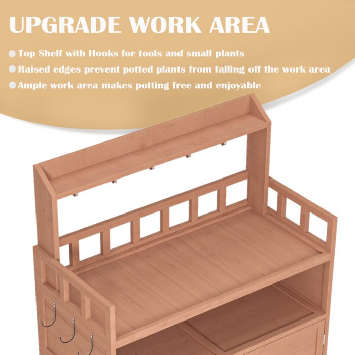 Outdoor gardening workbench with large storage cabinets and a rooftop terrace - Image 2