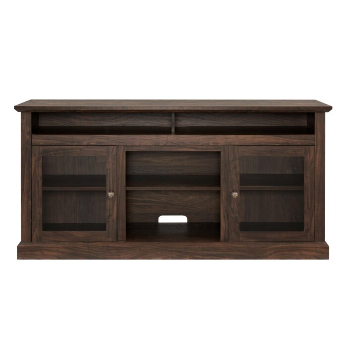 Contemporary TV Media Stand Modern Entertainment Console, Brown - Image 5