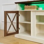 Farmhouse Style TV Stand and Media Entertainment Center with Outlet (65/70/75 inch) - Image 5