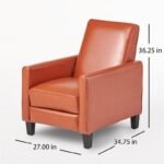 Recliner Push Back Chair for Elegant Home Décor Orange - Image 11