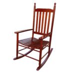 Wooden porch rocker chair Brown - Image 2