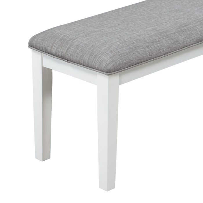 TREXM Traditional Style 6 Pieces Dining Set with 4 Upholstered Chairs and Bench - Image 14