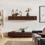 48" Rustic Wooden Fireplace Mantel Wall-Mounted for Home Decor