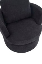 Rotating bucket comfortable circular sofa chair 360 degree, black - Image 13