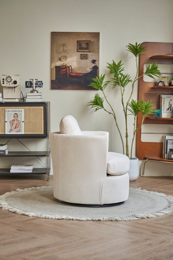 Rotating bucket comfortable circular armchair sofa chair with 360 degree rotating - Image 8