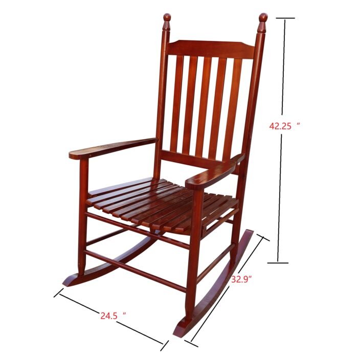 Wooden porch rocker chair Brown - Image 3