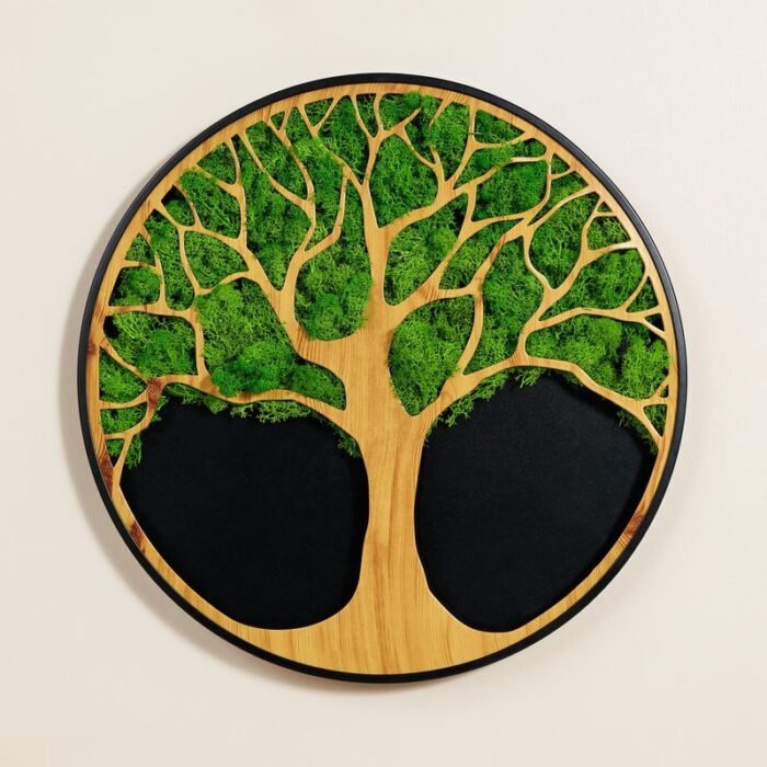 Life Tree Moss Metal Wall Art - Image 3