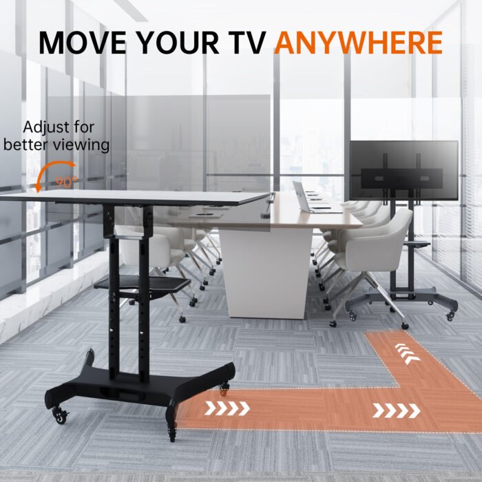 FANCO Universal Rotating TV Stand, Suitable for 32-80 inch TVs, Black - Image 2