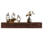 48" Rustic Wooden Fireplace Mantel Wall-Mounted for Home Decor - Image 2